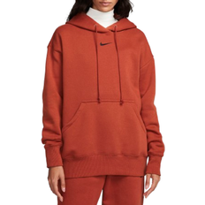 Nike Dame - L - Orange Sweatere Nike Sportswear Phoenix Fleece Oversized Pullover Hoodie Women - Rugged Orange/Black