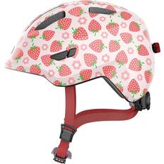 Børn - MIPS Cykelhjelme ABUS Smiley 3.0 LED Bicycle Helmet Rose Strawberry