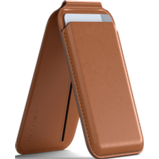 Satechi Mobiletuier Satechi Kortholder Vegan-Leather Magnetic Wallet Stand Brun