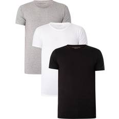 Tommy Hilfiger Hvid Tøj Tommy Hilfiger Essential Cotton T-shirt 3-pack - Black/Grey Heather/White