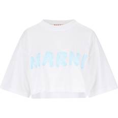 Marni S Tøj Marni White Cropped T-Shirt L4W01 Lily White IT