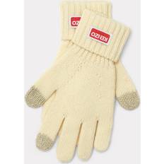 Kenzo Handsker & Vanter Kenzo Tag' Wool Gloves Off White Mens