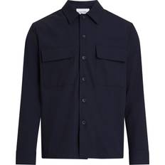 Calvin Klein Elastan/Lycra/Spandex Skjorter Calvin Klein Soft Stretch Twill Overshirt Blue