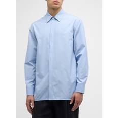 Jil Sander M Skjorter Jil Sander Pinstriped cotton shirt blue