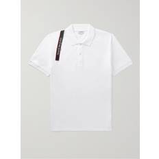 Alexander McQueen Dame T-shirts & Toppe Alexander McQueen Harness-Detailed Cotton-Piqué Polo Shirt Men White