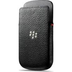 Blackberry Turkis Mobiltilbehør Blackberry Leather Pocket Q5 Smartphone Hülle, Schwarz