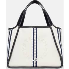 Hvid - Nylon Håndtasker Stella McCartney Logo Ryder Tote Bag, Woman, Ivory/Marine U