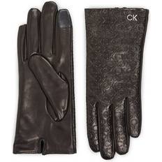Calvin Klein Handsker Calvin Klein Embossed Leather Gloves Black M-L