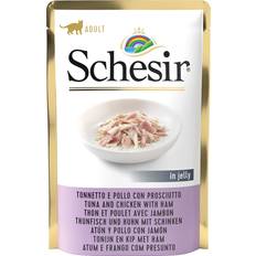 Schesir 6x85g Tun med Kylling Skinke gelé kattefoder