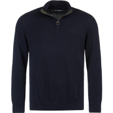 Barbour Herre Sweatere Barbour Cotton Half Zip Sweater - Navy