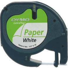 Dymo tape letratag Dymo LetraTag Paper Black Text on White 12mmx4m