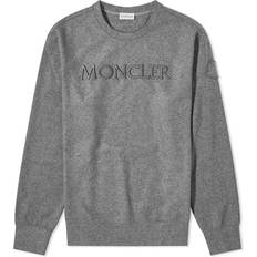Moncler Grå Tøj Moncler Flannel Logo Sweatshirt - Grey