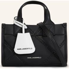 Karl Lagerfeld Sort Tasker Karl Lagerfeld K/skuare Embossed Small Tote Bag, Woman, Black, Size: One size One size