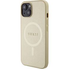 Guess Beige Mobilcovers Guess iPhone 15 Plus Cover Saffiano MagSafe Beige