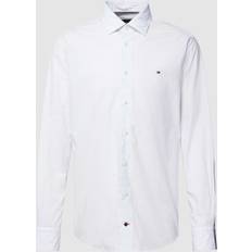 Tommy Hilfiger Dame - XL Skjorter Tommy Hilfiger Regular Fit Business-Hemd mit Logo-Stitching in Weiss, Größe