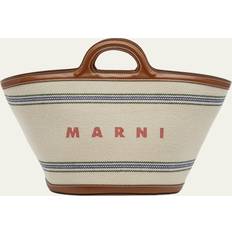 Marni Dame Tote Bag & Shopper tasker Marni Tropicalia Small Striped Canvas Top-Handle Bag
