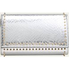Christian Louboutin Sølv Tasker Christian Louboutin Womens Silver Paloma Snake-embossed Leather Clutch bag 1 Size