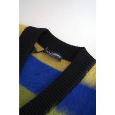 Dolce & Gabbana Uld Sweatere Dolce & Gabbana Multicolor Stripes V-neck Pullover Sweater IT38