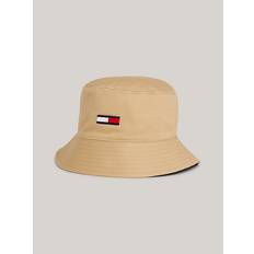 Beige - Bomuld Hatte Tommy Hilfiger Flag Embroidery Bucket Hat TAWNY SAND One