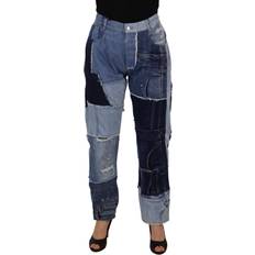 Multifarvet Jeans Dolce & Gabbana Multicolor Patchwork High Waist Denim Jeans IT46