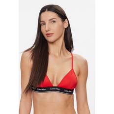 Nylon - S Bikinitoppe Calvin Klein Swimwear Bikini-Oberteil KW0KW02424 Rot