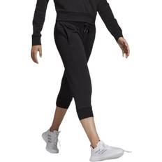 Adidas Dame - Træningstøj Bukser adidas Essentials Linear 3/4 Pant Black White, Female, Tøj, Bukser, Sort