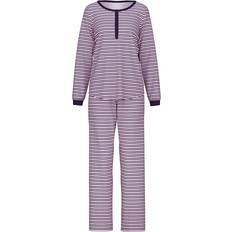 Dame - Stribede Pyjamasser Calida Sweet Dreams Pyjama Set - Dark Blue