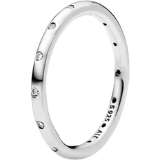 Pandora Kubisk Zirkon - Sølv Ringe Pandora Simple Sparkling Band Ring - Silver/Transparent