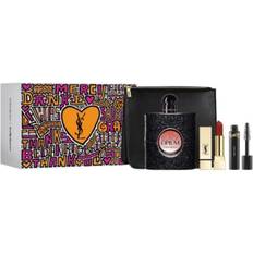 Yves Saint Laurent Herre Gaveæsker Yves Saint Laurent Black Opium 2023 Gift Set EdP 100ml + Lipstick + Mascara + Pouch