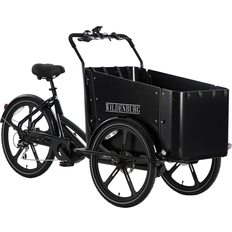 El-ladcykler Wildenburg Urban E-Cargo Electric Cargo Bike with Center Motor - Black