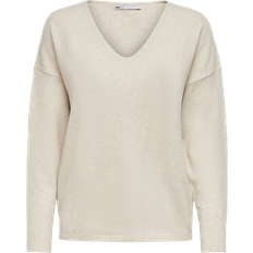 Only 38 Sweatere Only Rica V-Neck Knitted Pullover - Grey/Birch