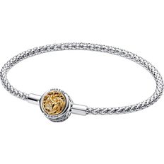 Pandora Guldbelagt Armbånd Pandora Game of Thrones House Sigil Clasp Moments Studded Chain Bracelet - Silver/Gold