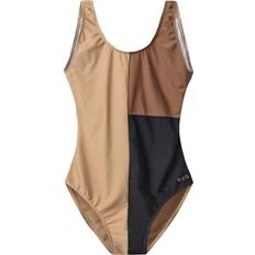 M - Nylon Badedragter H2O Møn Colorblock Swimsuit - Oak/Black