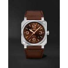 Bell & Ross Dame Ure Bell & Ross BR 03 Golden Heritage Automatic 41mm and Leather Watch, Ref. No. BR03A-GH-ST/SCA Men Brown