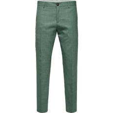 Selected 54 - Herre Bukser Selected Oasis Slim Fit Suit Trousers - Light Green Melange