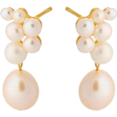 Dame - Zink Smykker Pernille Corydon Ocean Treasure Earsticks - Gold/Pearl
