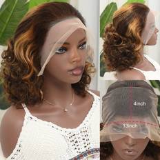 Shein Loose Deep Highlight Ombre Lace Front Wig Human Hair Egg Wave 13X4