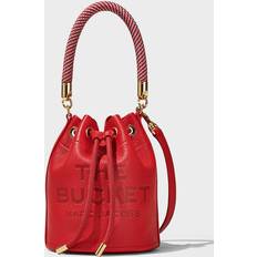 Marc Jacobs Rød Tasker Marc Jacobs The Leather Bucket Bag in True Red