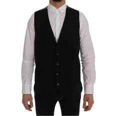 Dolce & Gabbana S Tøj Dolce & Gabbana Black STAFF Cotton Rayon Vest IT50
