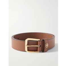 Gucci Brun Tøj Gucci 4cm Logo-Embellished Leather Belt Men Brown