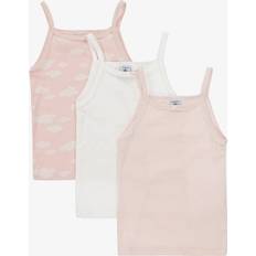 Petit Bateau Girls Pink Cotton Vest Tops 3 Pack