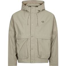 Fred Perry Grå Tøj Fred Perry Cropped Ripstop Hooded Jacket Warm