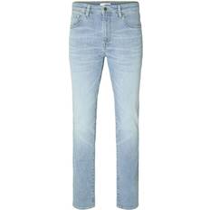 Selected Dame Jeans Selected 175 Slim Fit Lys Vask Jeans Blå