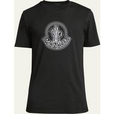 Moncler Herre Overdele Moncler Black Graphic T-Shirt
