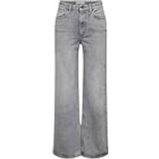 Dame - Grå - XS Jeans Only Juicy Hw Wide Leg Jeans - Medium Gray Denim