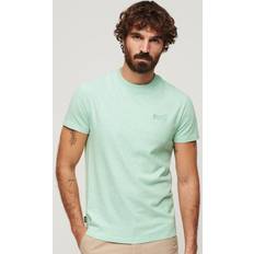 Superdry M T-shirts & Toppe Superdry Men's Organic Cotton Essential Logo T-Shirt Green