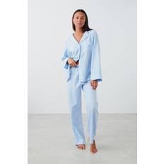Gina Tricot Blå Bukser & Shorts Gina Tricot Flannel pyjamas trousers pyjamasser- Blue XS Female