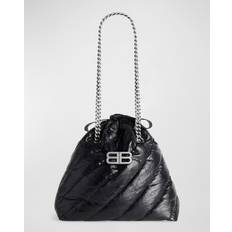 Balenciaga Tote Bag & Shopper tasker Balenciaga Womens Black Crush Brand-plaque Leather Tote bag