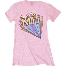 Kiss Halterneck Tøj Kiss Vintage Stars Skinny Fit T Shirt Pink