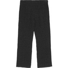 Ganni Polyester Bukser Ganni F9160 Textured Suiting Cropped Pants Black